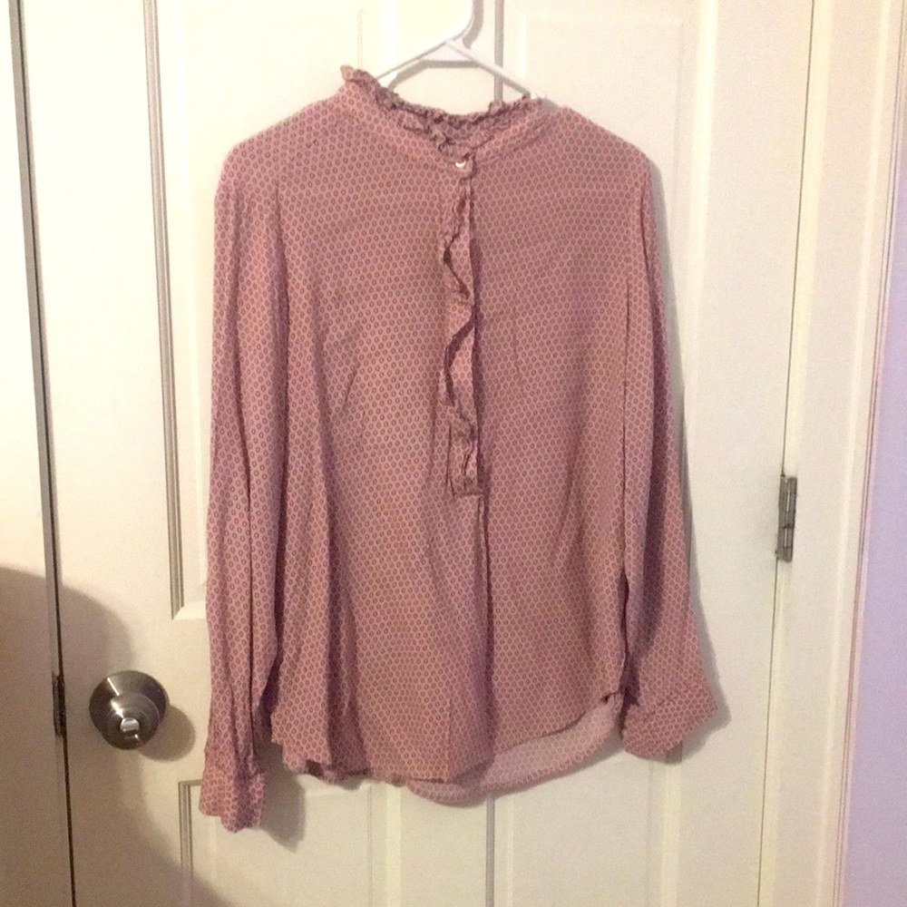 GAP Pink ruffled shirt
